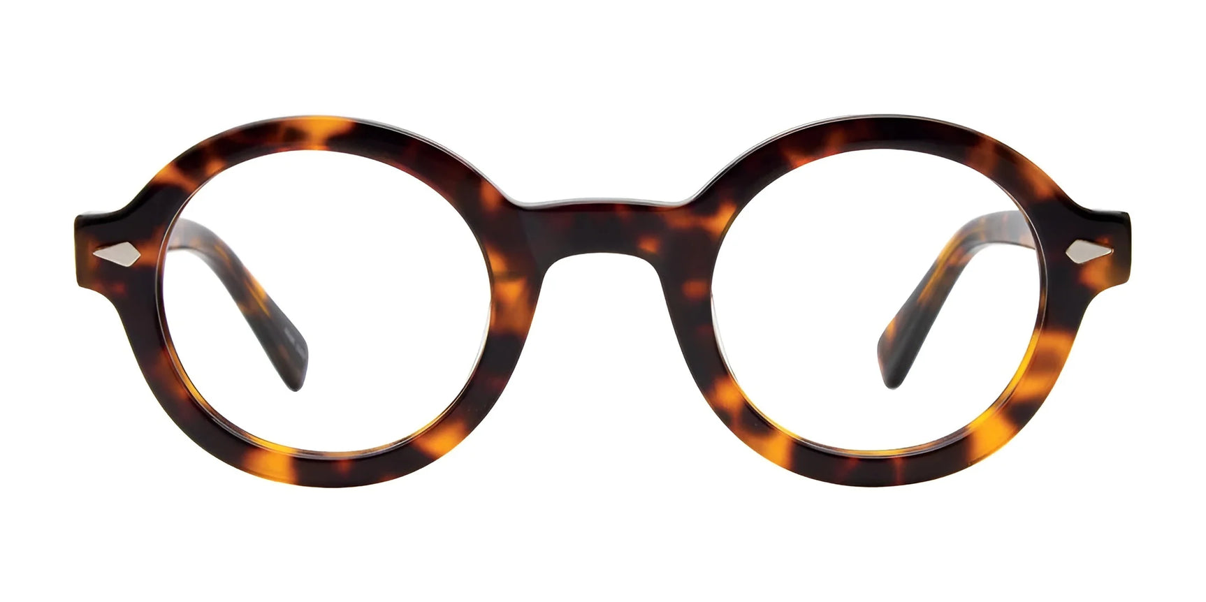 Easy3Clip EC700 eyeglasses—round tortoiseshell with thick frames and clear lenses—come with clip-on polarized sunglasses, size 43. Easy3Clip EC700 eyeglasses—round tortoiseshell with thick frames and clear lenses—come with clip-on polarized sunglasses, size 43.