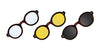 Easy3Clip EC700 Eyeglasses with Clip-on Sunglasses | Size 43 / 3 Clips (Color №090)