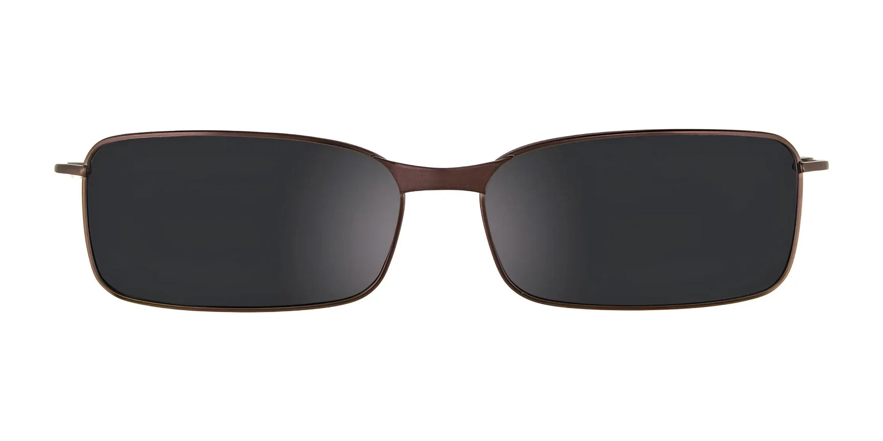 EasyClip EC185 Eyeglasses with Clip-on Sunglasses (Size 48) by EasyClip, shown front-facing on a white background. Features rectangular black thin metal frames. Prescription ready for style and convenience. EasyClip EC185 Eyeglasses with Clip-on Sunglasses (Size 48) by EasyClip, shown front-facing on a white background. Features rectangular black thin metal frames. Prescription ready for style and convenience.