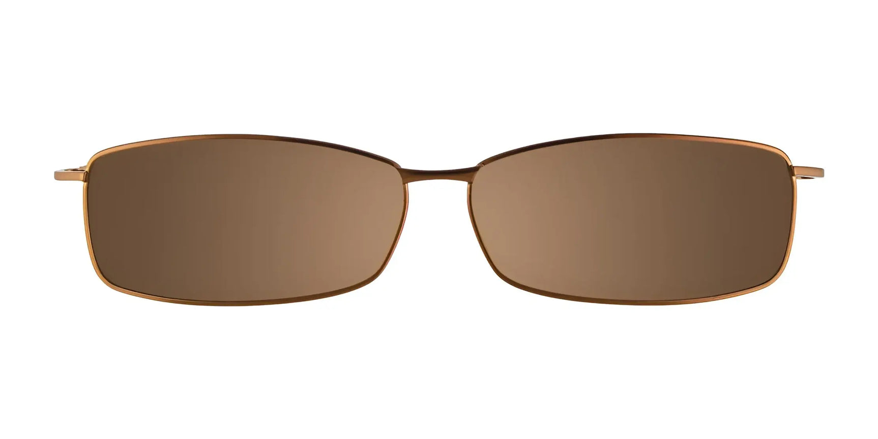 EasyClip EC190 Eyeglasses with Clip-on Sunglasses | Size 48 by EasyClip feature rectangular brown polarized clip-on lenses and thin metal frames, offering both style and sun protection on a white background. EasyClip EC190 Eyeglasses with Clip-on Sunglasses | Size 48 by EasyClip feature rectangular brown polarized clip-on lenses and thin metal frames, offering both style and sun protection on a white background.