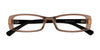 EasyClip EC190 Eyeglasses with Clip-on Sunglasses | Size 48 / Clear Brown