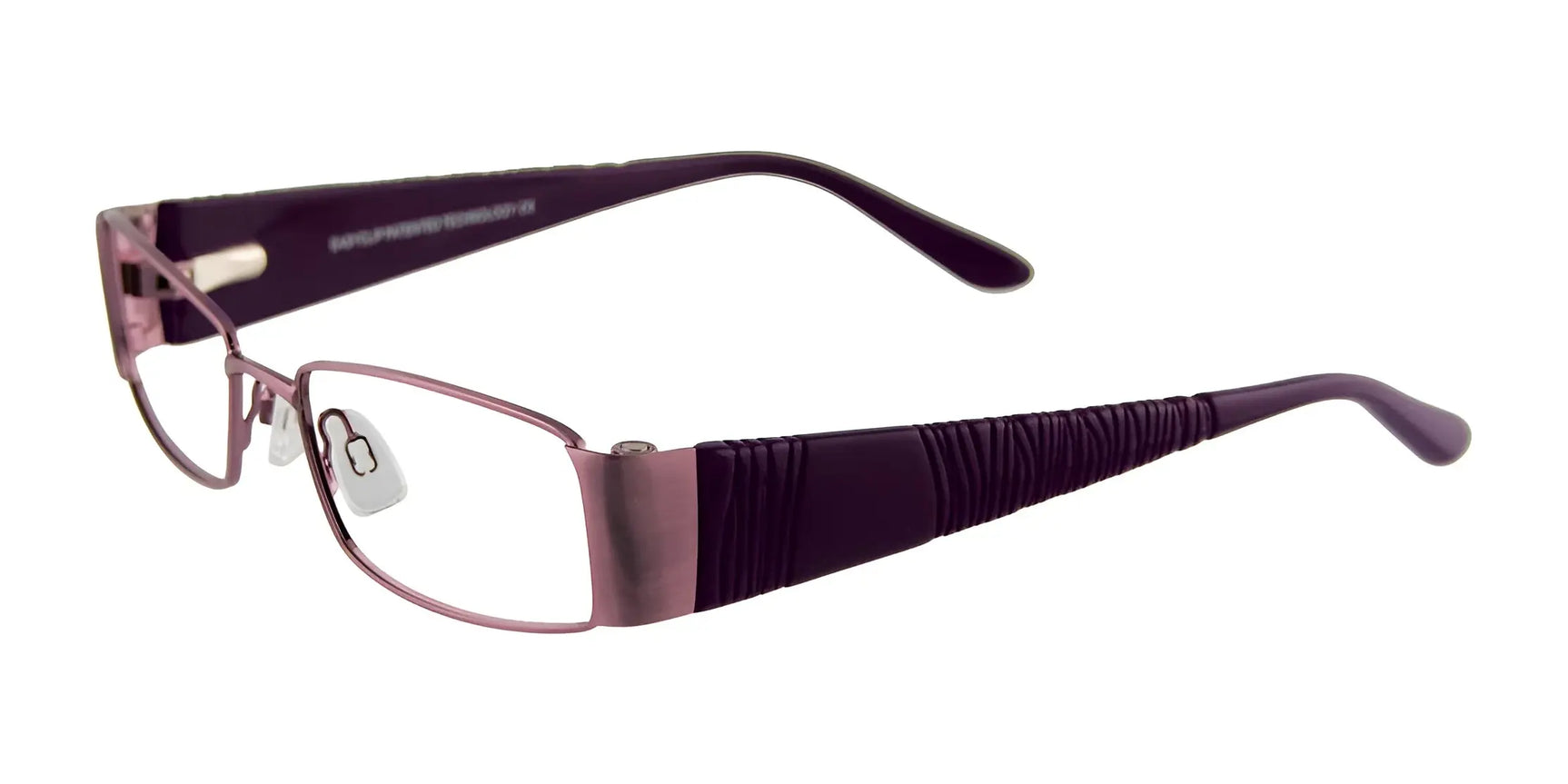 EasyClip EC215 Eyeglasses with Clip-on Sunglasses Satin Lilac EasyClip EC215 Eyeglasses with Clip-on Sunglasses Satin Lilac