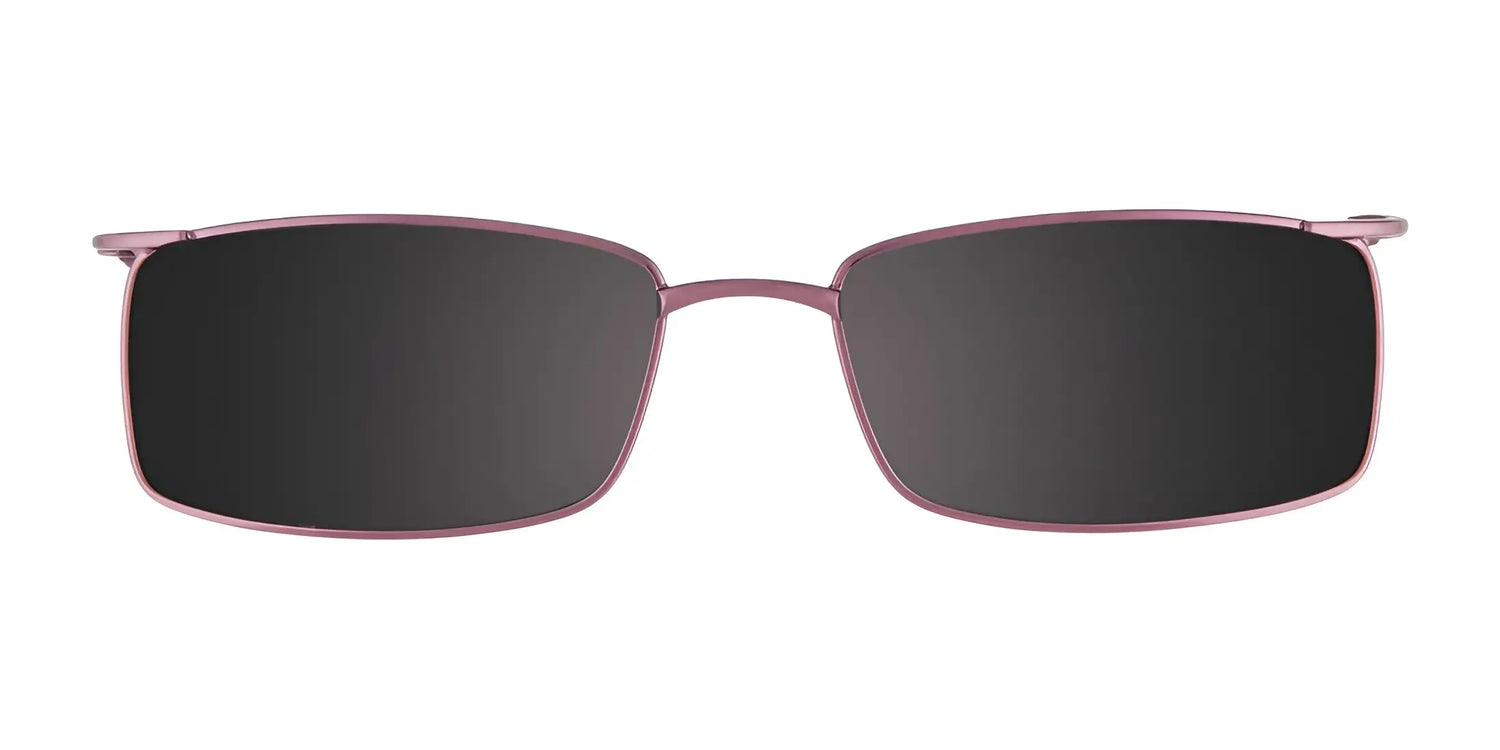 EasyClip EC215 Eyeglasses with thin metallic pink frames and dark clip-on lenses offer easy transition to polarized sunglasses. Brand: EasyClip. Size: 49. EasyClip EC215 Eyeglasses with thin metallic pink frames and dark clip-on lenses offer easy transition to polarized sunglasses. Brand: EasyClip. Size: 49.
