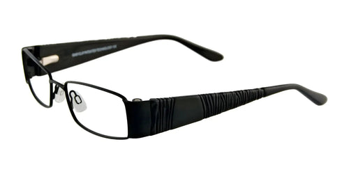 EasyClip EC215 Eyeglasses with Clip-on Sunglasses / Size 49 / Satin Black