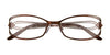 EasyClip EC246 Eyeglasses with Clip-on Sunglasses | Size 52 / Matt Dark Red & Gold