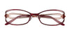 EasyClip EC246 Eyeglasses with Clip-on Sunglasses | Size 52 / Matt Dark Red & Gold