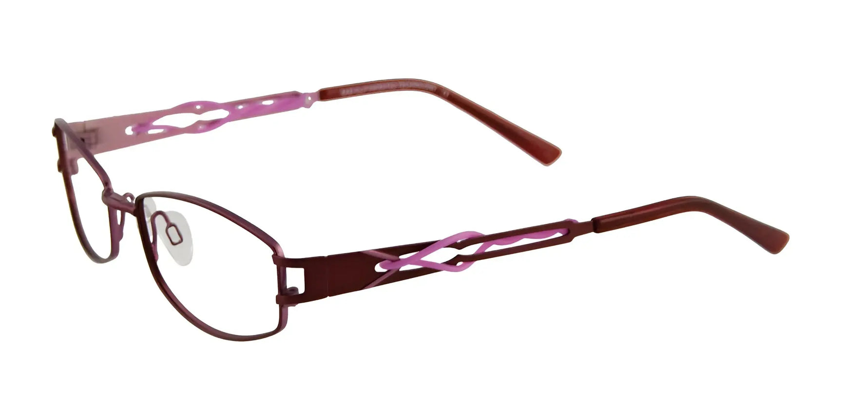EasyClip EC250 Eyeglasses with Clip-on Sunglasses Satin Dark Reddish Plum EasyClip EC250 Eyeglasses with Clip-on Sunglasses Satin Dark Reddish Plum