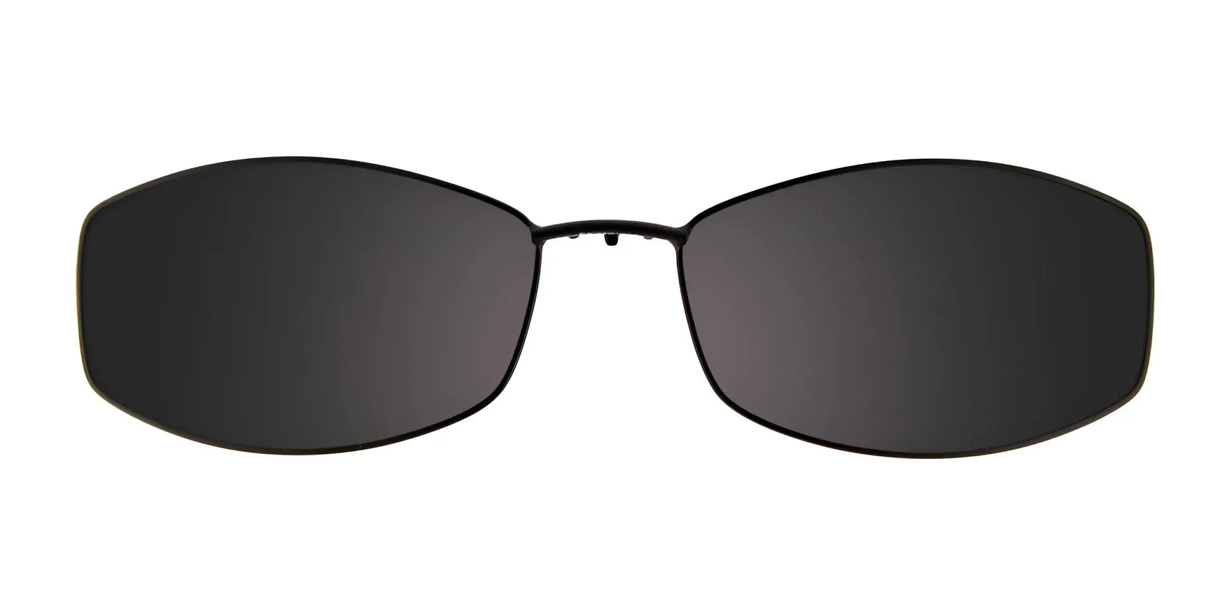 EasyClip EC250 Eyeglasses with Clip-on Sunglasses | Size 52 by EasyClip feature black, rimless, geometric frames with dark lenses—making a bold fashion statement and offering versatile style. Shown on a white background. EasyClip EC250 Eyeglasses with Clip-on Sunglasses | Size 52 by EasyClip feature black, rimless, geometric frames with dark lenses—making a bold fashion statement and offering versatile style. Shown on a white background.