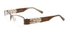 EasyClip EC254 Eyeglasses with Clip-on Sunglasses | Size 48 / Satin Brown