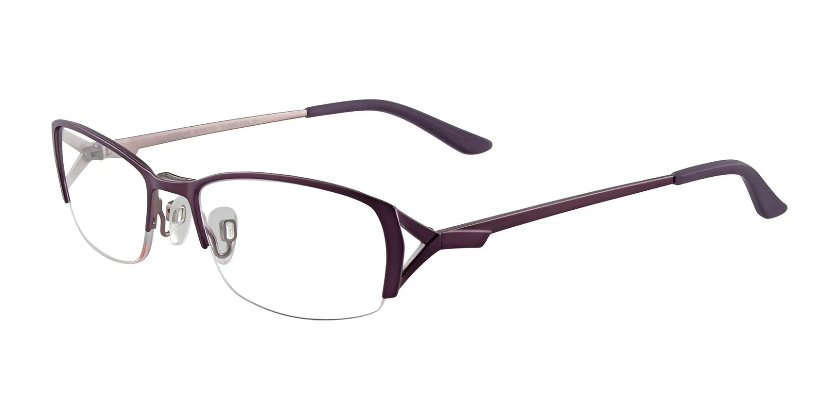 EasyClip EC281 Eyeglasses with Clip-on Sunglasses Satin Dark Plum EasyClip EC281 Eyeglasses with Clip-on Sunglasses Satin Dark Plum