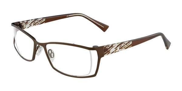 EasyClip EC289 Eyeglasses with Clip-on Sunglasses | Size 52 / Satin Chocolate
