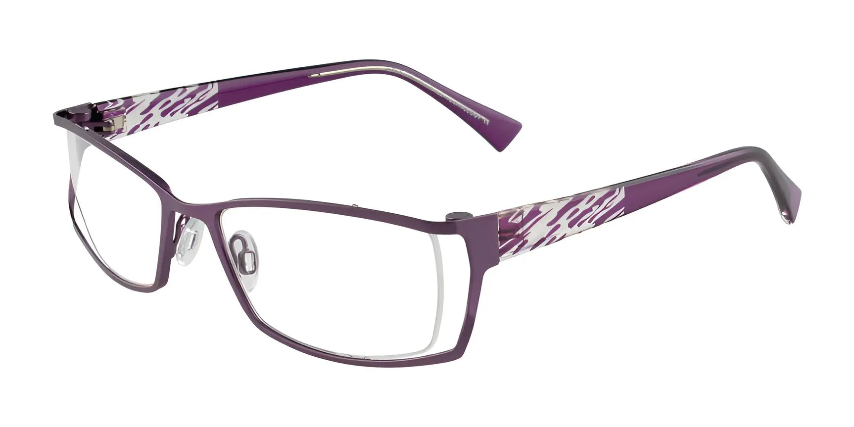 EasyClip EC289 Eyeglasses with Clip-on Sunglasses Satin Lavender EasyClip EC289 Eyeglasses with Clip-on Sunglasses Satin Lavender
