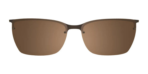 EasyClip EC292 Eyeglasses with Clip-on Sunglasses / Size 52 / Satin Brown