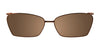 EasyClip EC293 Eyeglasses with Clip-on Sunglasses | Size 51 / Caramel & Red