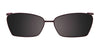 EasyClip EC293 Eyeglasses with Clip-on Sunglasses | Size 51 / Caramel & Red