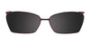 EasyClip EC293 Eyeglasses with Clip-on Sunglasses | Size 51 / Caramel & Red
