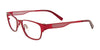 EasyClip EC310 Eyeglasses with Clip-on Sunglasses | Size 52 / Matt Red
