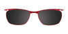 EasyClip EC310 Eyeglasses with Clip-on Sunglasses | Size 52 / Matt Red
