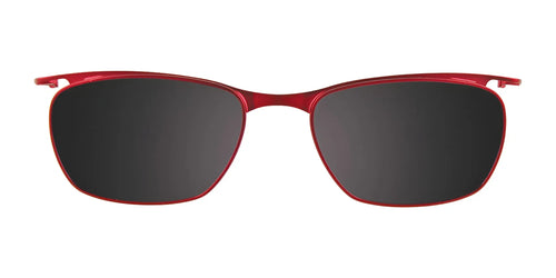 EasyClip EC310 Eyeglasses with Clip-on Sunglasses / Size 52 / Matt Red