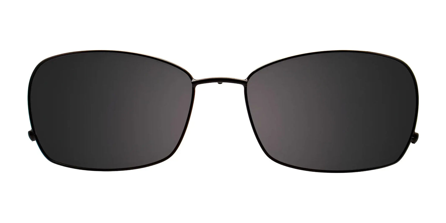 EasyClip EC322 Eyeglasses with Clip-on Sunglasses by EasyClip feature a rectangular design with thin metal frames and polarized dark lenses, offering stylish eye protection in size 53. EasyClip EC322 Eyeglasses with Clip-on Sunglasses by EasyClip feature a rectangular design with thin metal frames and polarized dark lenses, offering stylish eye protection in size 53.