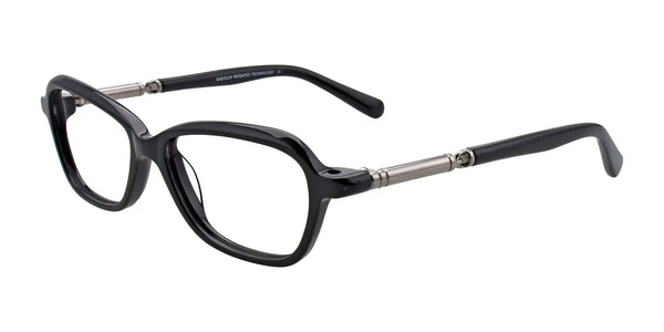 EasyClip EC336 Eyeglasses with Clip-on Sunglasses | Size 52 / Black