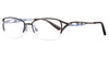 EasyClip EC363 Eyeglasses | Size 50 / Satin Dark Brown & Light Blue