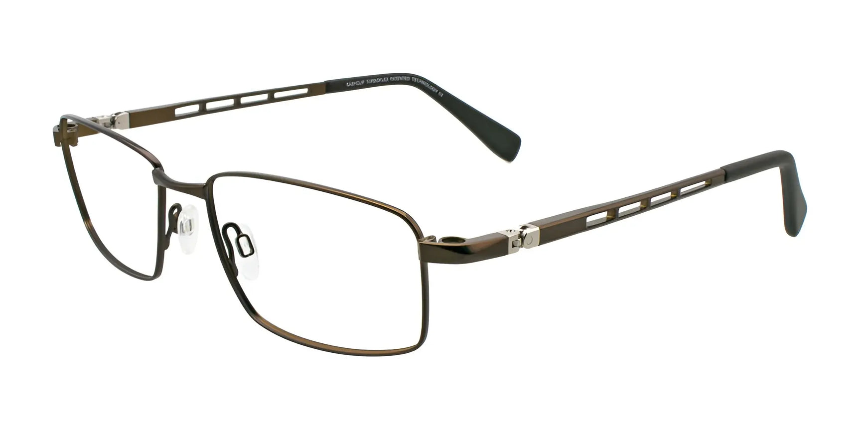 EasyClip EC371 Eyeglasses with Clip-on Sunglasses Satin Golden Brown EasyClip EC371 Eyeglasses with Clip-on Sunglasses Satin Golden Brown