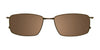 EasyClip EC371 Eyeglasses with Clip-on Sunglasses | Size 55 / Satin Steelblue