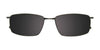EasyClip EC371 Eyeglasses with Clip-on Sunglasses | Size 55 / Satin Steelblue