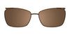 EasyClip EC375 Eyeglasses with Clip-on Sunglasses | Size 55 / Dark Brown & Pearl Cream
