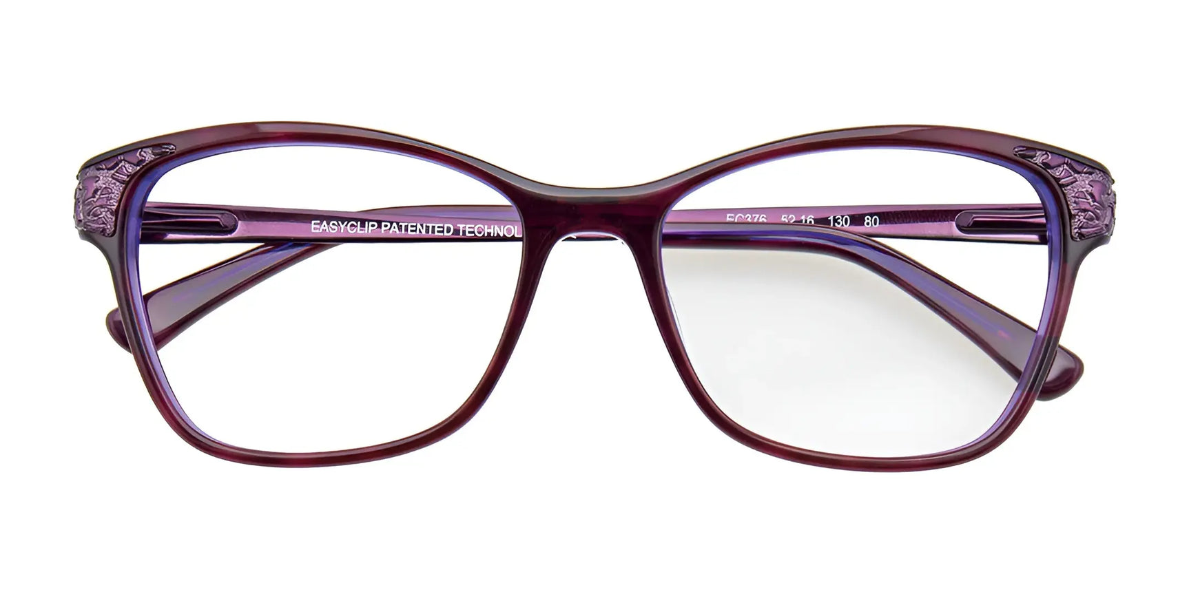 EasyClip EC376 Eyeglasses with Clip-on Sunglasses | Size 52 EasyClip EC376 Eyeglasses with Clip-on Sunglasses | Size 52