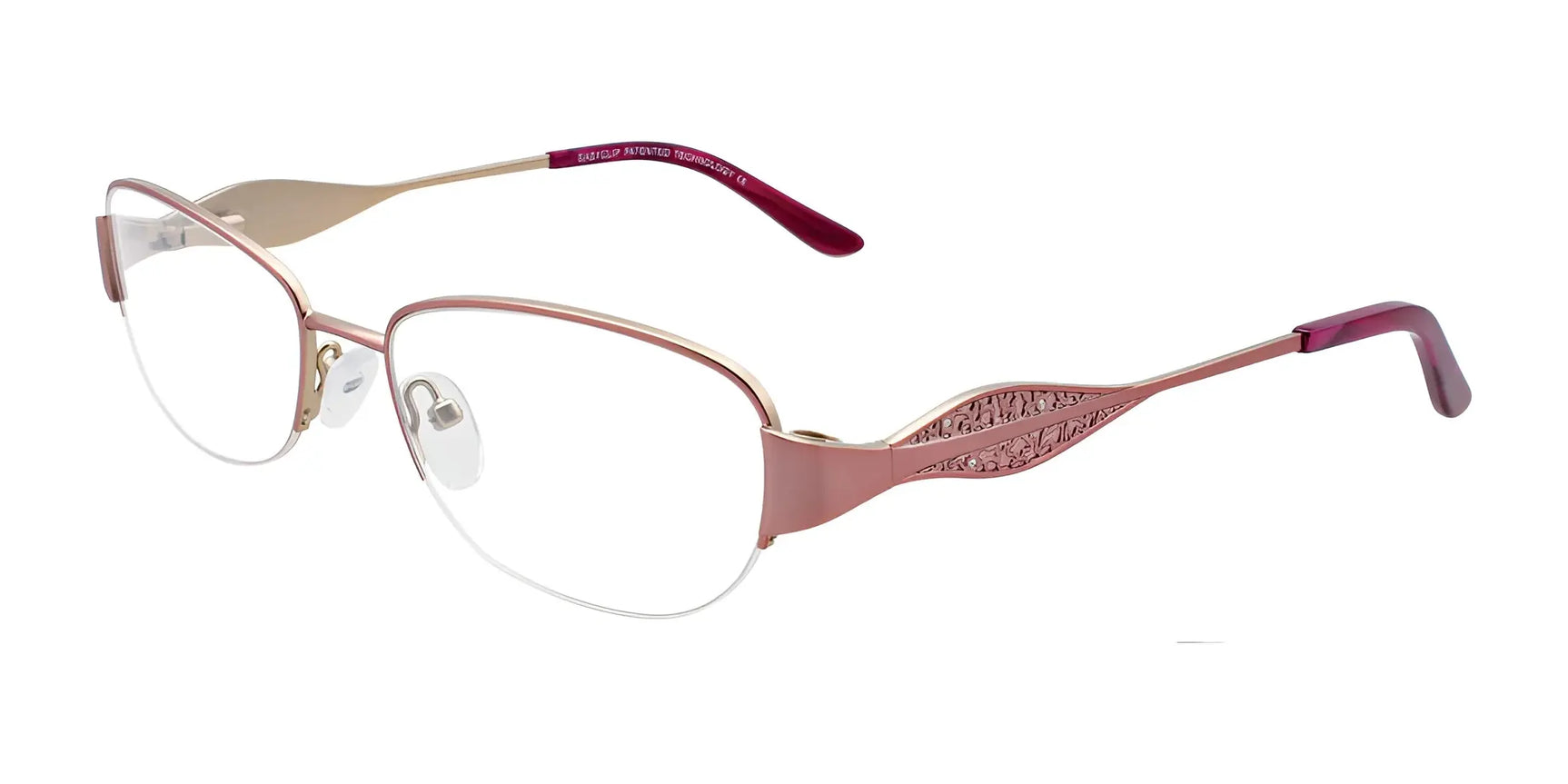 EasyClip EC391 Eyeglasses with Clip-on Sunglasses Satin Light Pink EasyClip EC391 Eyeglasses with Clip-on Sunglasses Satin Light Pink