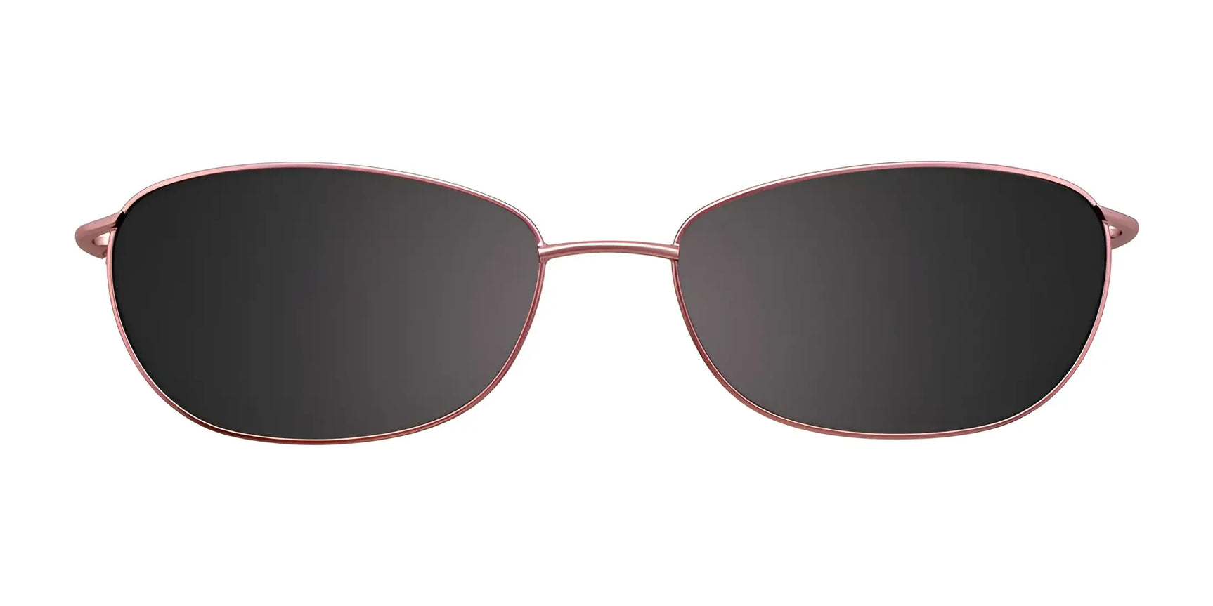 EasyClip EC391 Eyeglasses with Clip-on Sunglasses by EasyClip, size 55, feature thin rose gold metal frames and black polarized lenses for versatile style on a white background. EasyClip EC391 Eyeglasses with Clip-on Sunglasses by EasyClip, size 55, feature thin rose gold metal frames and black polarized lenses for versatile style on a white background.
