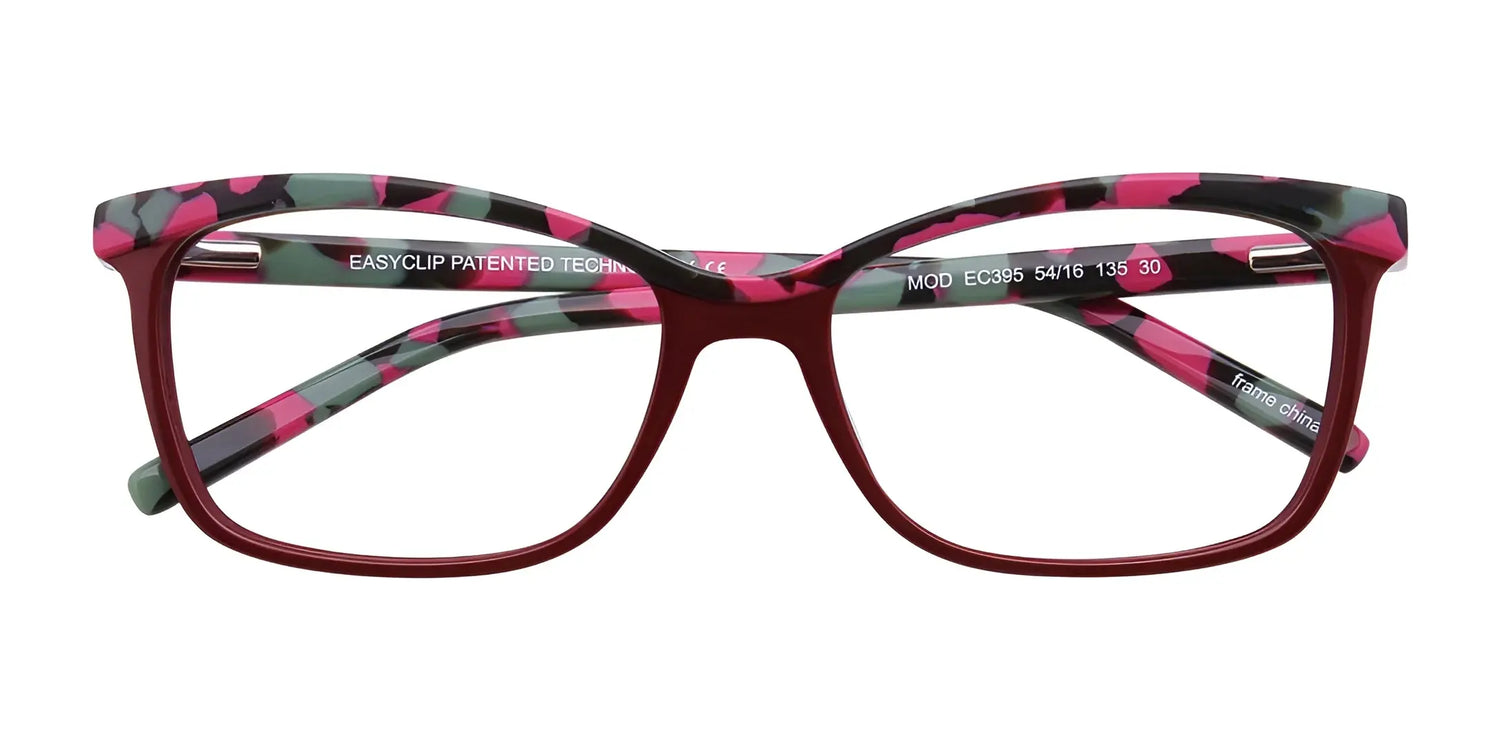 EasyClip EC395 Eyeglasses with Clip-on Sunglasses | Size 54 EasyClip EC395 Eyeglasses with Clip-on Sunglasses | Size 54