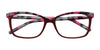 EasyClip EC395 Eyeglasses with Clip-on Sunglasses | Size 54 / Black & Pearl Cream & Blue & Crystal