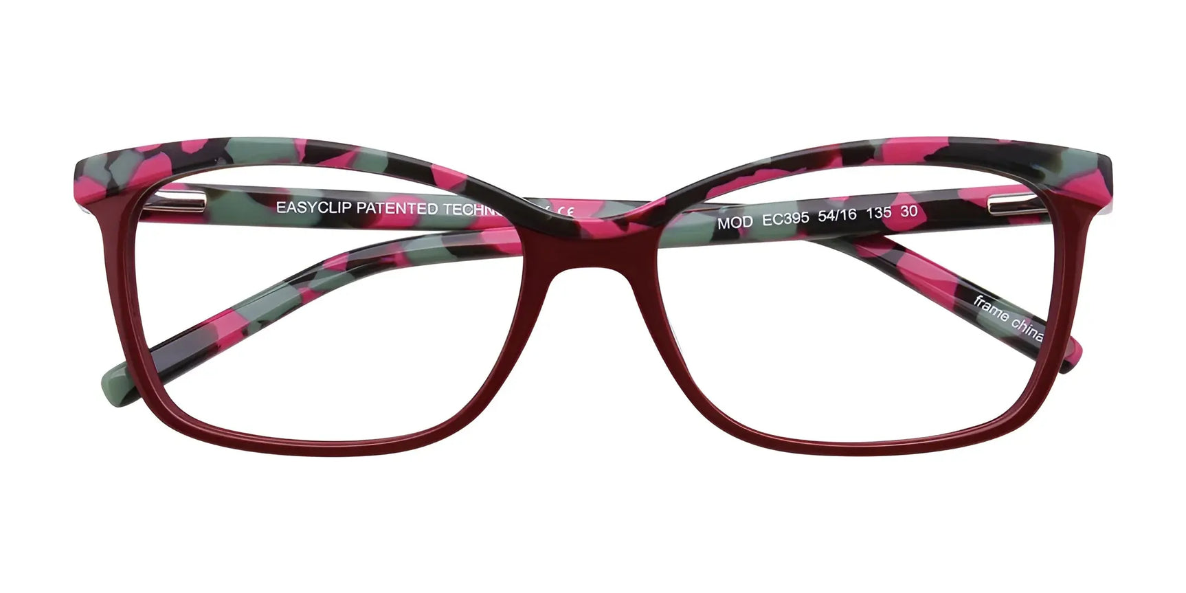 Easyclip EC395 Eyeglasses with Clip-on Sunglasses | Size 54 Easyclip EC395 Eyeglasses with Clip-on Sunglasses | Size 54