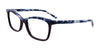 EasyClip EC395 Eyeglasses with Clip-on Sunglasses | Size 54 / Dark Plum & Blue & White & Lilac
