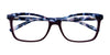 EasyClip EC395 Eyeglasses with Clip-on Sunglasses | Size 54 / Black & Pearl Cream & Blue & Crystal