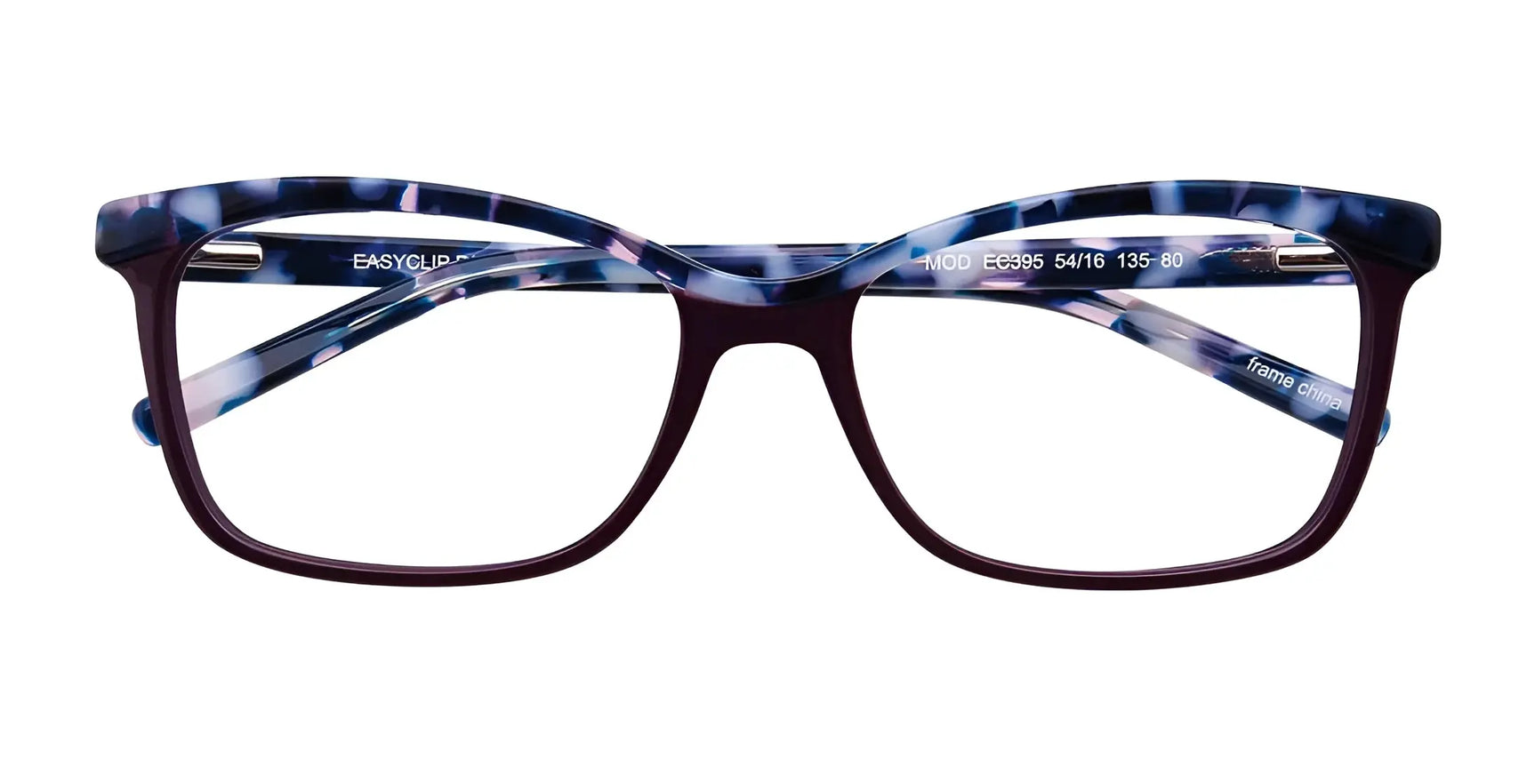 Easyclip EC395 Eyeglasses with Clip-on Sunglasses | Size 54 Easyclip EC395 Eyeglasses with Clip-on Sunglasses | Size 54