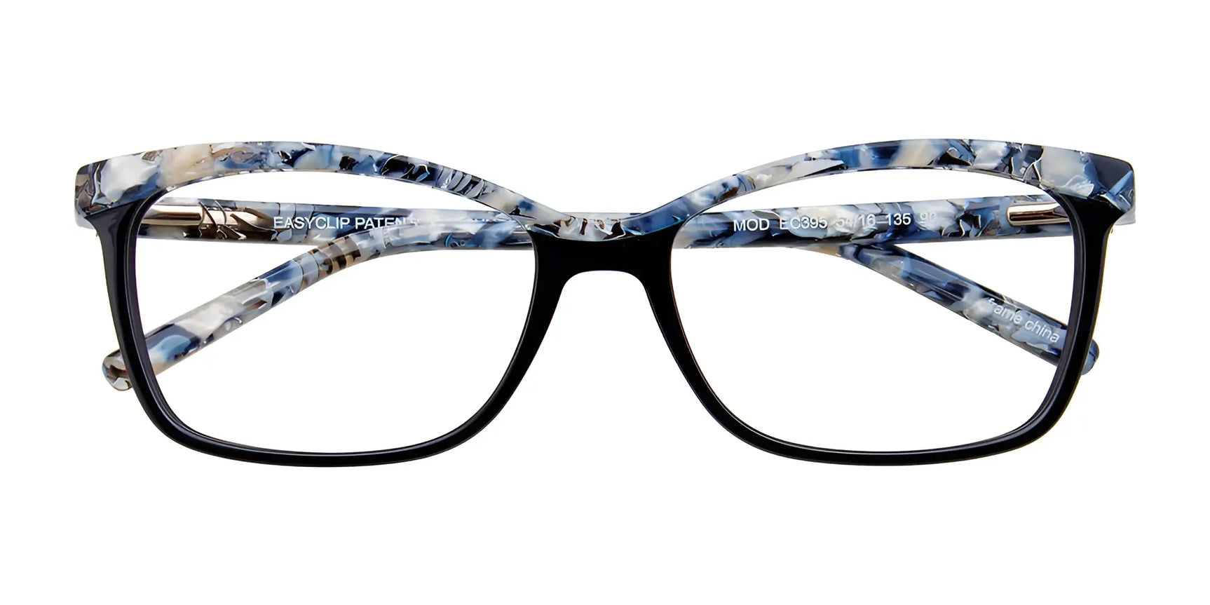 EasyClip EC395 Eyeglasses with Clip-on Sunglasses | Size 54 EasyClip EC395 Eyeglasses with Clip-on Sunglasses | Size 54