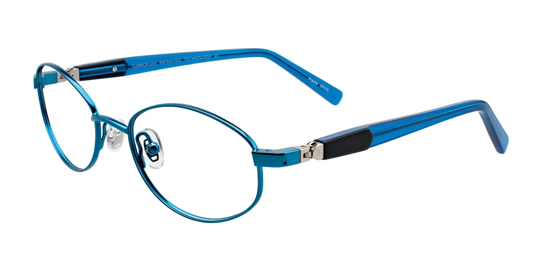 EasyClip EC399 Eyeglasses Shiny Dark Turquoise EasyClip EC399 Eyeglasses Shiny Dark Turquoise