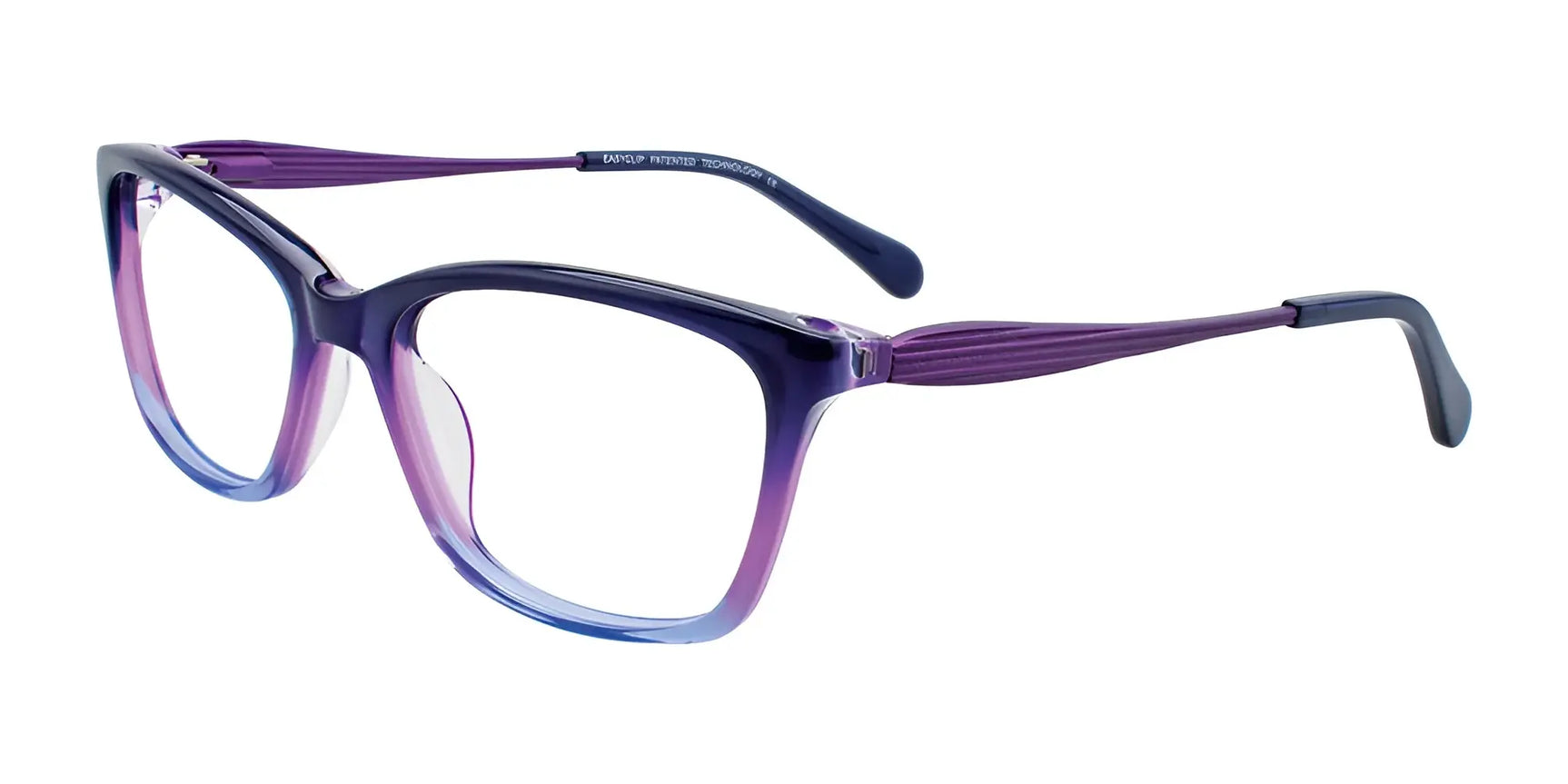 EasyClip EC403 Eyeglasses with Clip-on Sunglasses Violet & Purple / Blueclip EasyClip EC403 Eyeglasses with Clip-on Sunglasses Violet & Purple / Blueclip