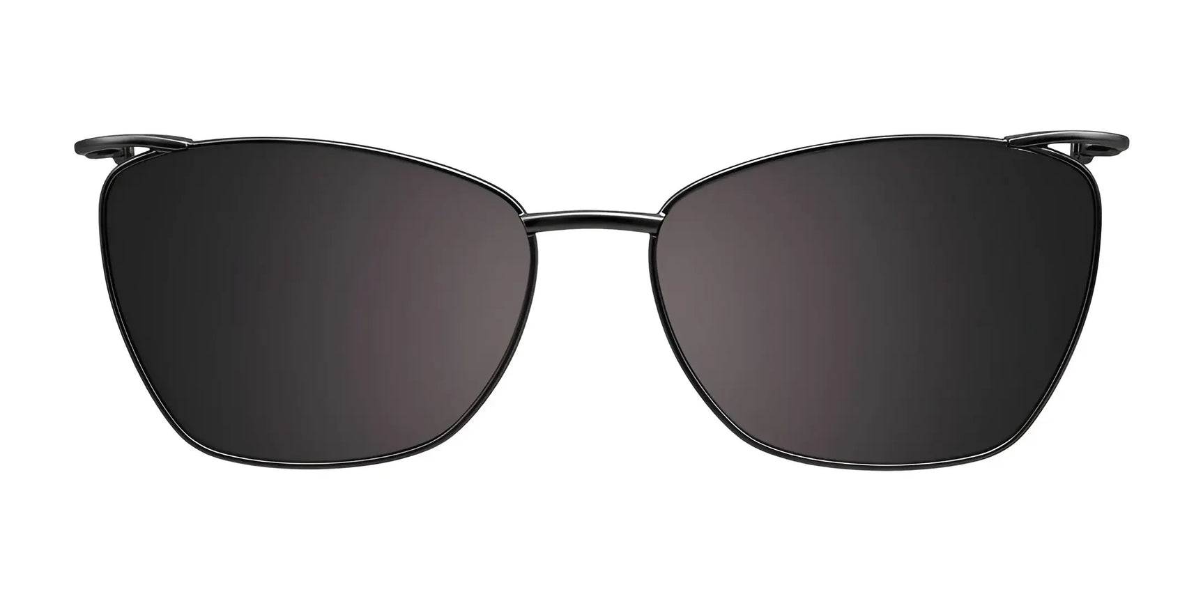 EasyClip EC407 Eyeglasses with black, square clip-on sunglasses feature dark lenses and thin metal frames. Brand: EasyClip. Size: 53. EasyClip EC407 Eyeglasses with black, square clip-on sunglasses feature dark lenses and thin metal frames. Brand: EasyClip. Size: 53.