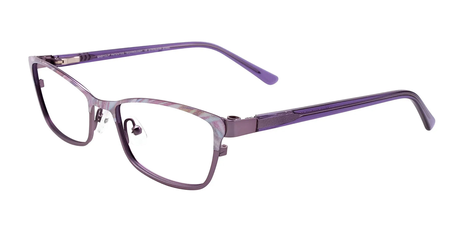 EasyClip EC415 Eyeglasses with Clip-on Sunglasses Satin Purple EasyClip EC415 Eyeglasses with Clip-on Sunglasses Satin Purple
