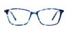 EasyClip EC421 Eyeglasses with Clip-on Sunglasses | Size 52 / Blue & Crystal Blue Marbled