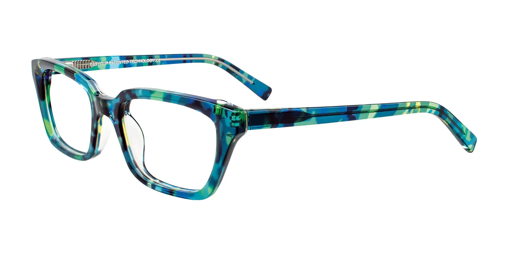 EasyClip EC424 Eyeglasses with Clip-on Sunglasses Green Marbled EasyClip EC424 Eyeglasses with Clip-on Sunglasses Green Marbled