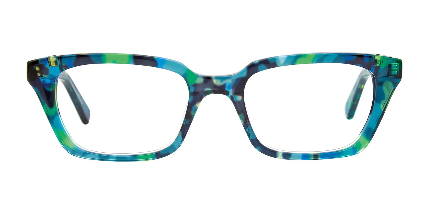 The EasyClip EC424 Eyeglasses by EasyClip feature blue, green, and black tortoiseshell rectangular frames with clear lenses, and include a clip-on sunglass for added style and sun protection. Size 50. The EasyClip EC424 Eyeglasses by EasyClip feature blue, green, and black tortoiseshell rectangular frames with clear lenses, and include a clip-on sunglass for added style and sun protection. Size 50.