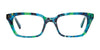 EasyClip EC424 Eyeglasses with Clip-on Sunglasses | Size 50 / Green Marbled