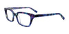 EasyClip EC424 Eyeglasses with Clip-on Sunglasses | Size 50 / Purple Marbled