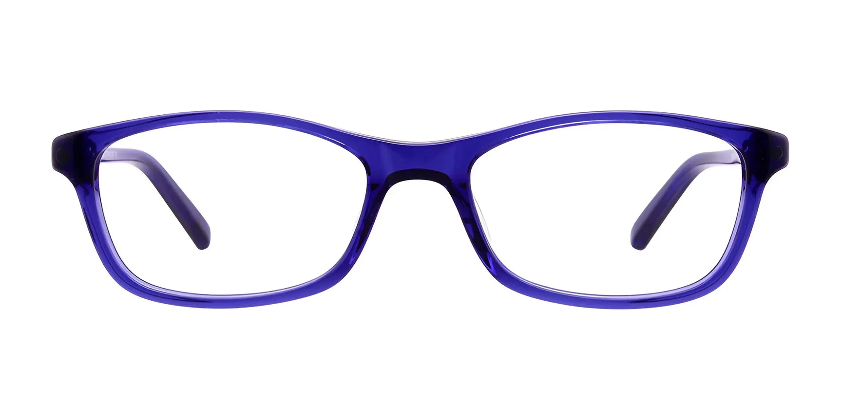 The EasyClip EC432 Eyeglasses | Size 48 by EasyClip feature a modern rectangular design with blue rims, displayed from the front on a white background—ideal for those seeking stylish eyewear. The EasyClip EC432 Eyeglasses | Size 48 by EasyClip feature a modern rectangular design with blue rims, displayed from the front on a white background—ideal for those seeking stylish eyewear.